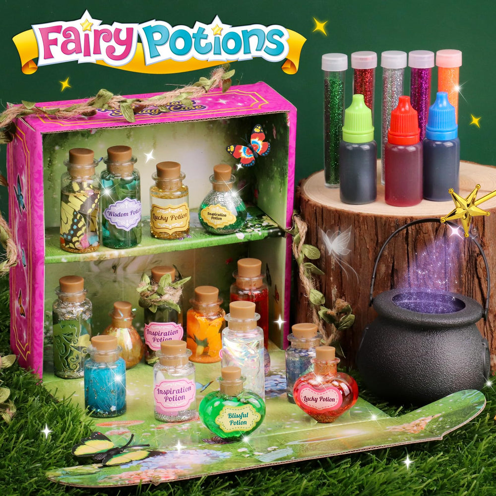Wookidel Fairy Magic Craft Kit potion bottles for creative spell crafting.