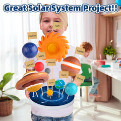Wookidel Solar System Kit finished model showcases learning outcomes in a tangible display.