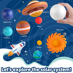 Wookidel Solar System Kit foam balls provide colorful planets for hands-on modeling.