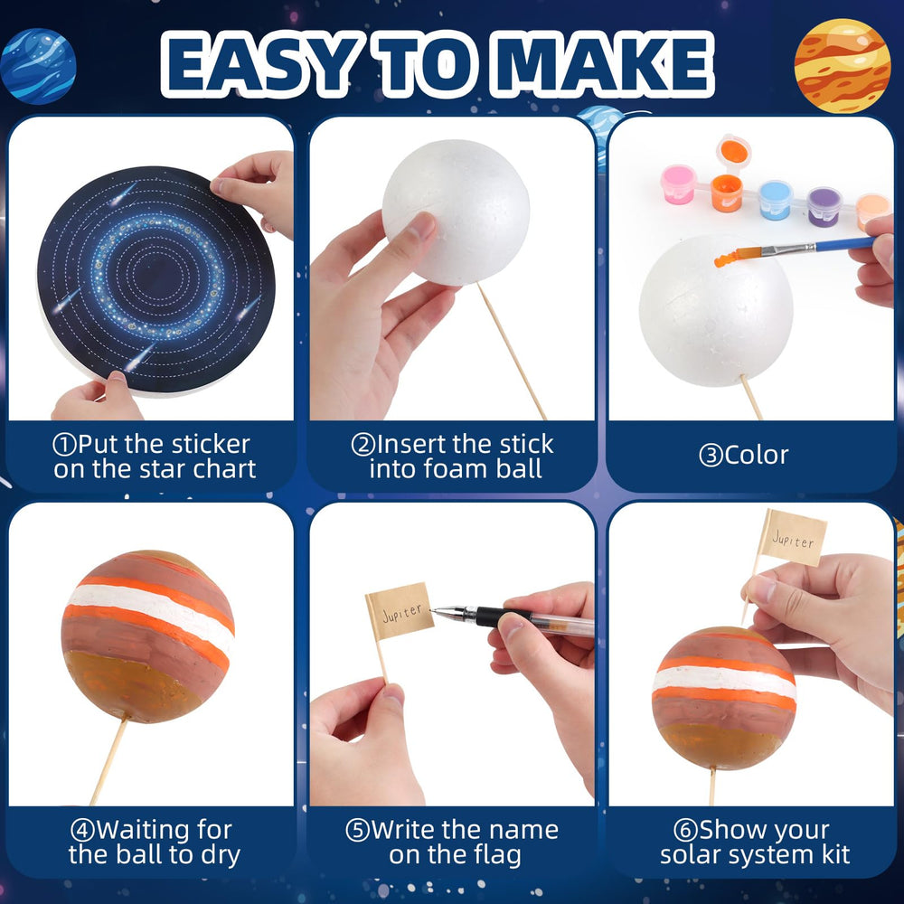 Wookidel Solar System Kit foam stars add decorative accuracy and variety in scale.