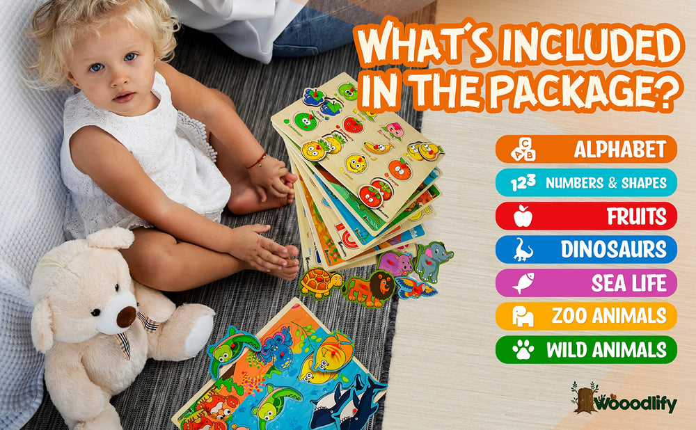 WOOODLIFY dinosaur puzzle set sparks imaginative play and cognitive focus.