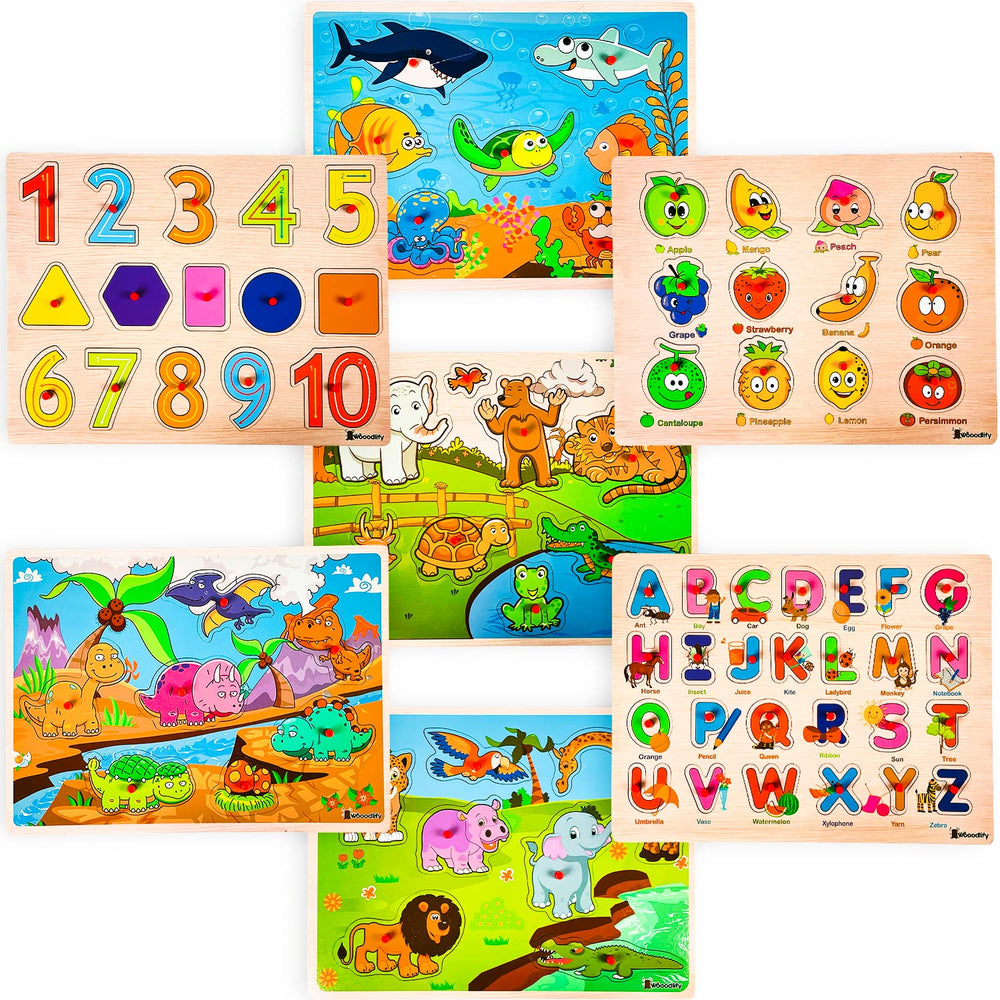 WOOODLIFY fruits puzzle pieces introduce colors and curiosity during snack-themed play.