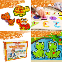 WOOODLIFY numbers puzzle pieces promote early math concepts through hands-on play.