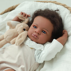 WOOROY doll in white shirt and coffee-colored overalls for authentic wardrobe