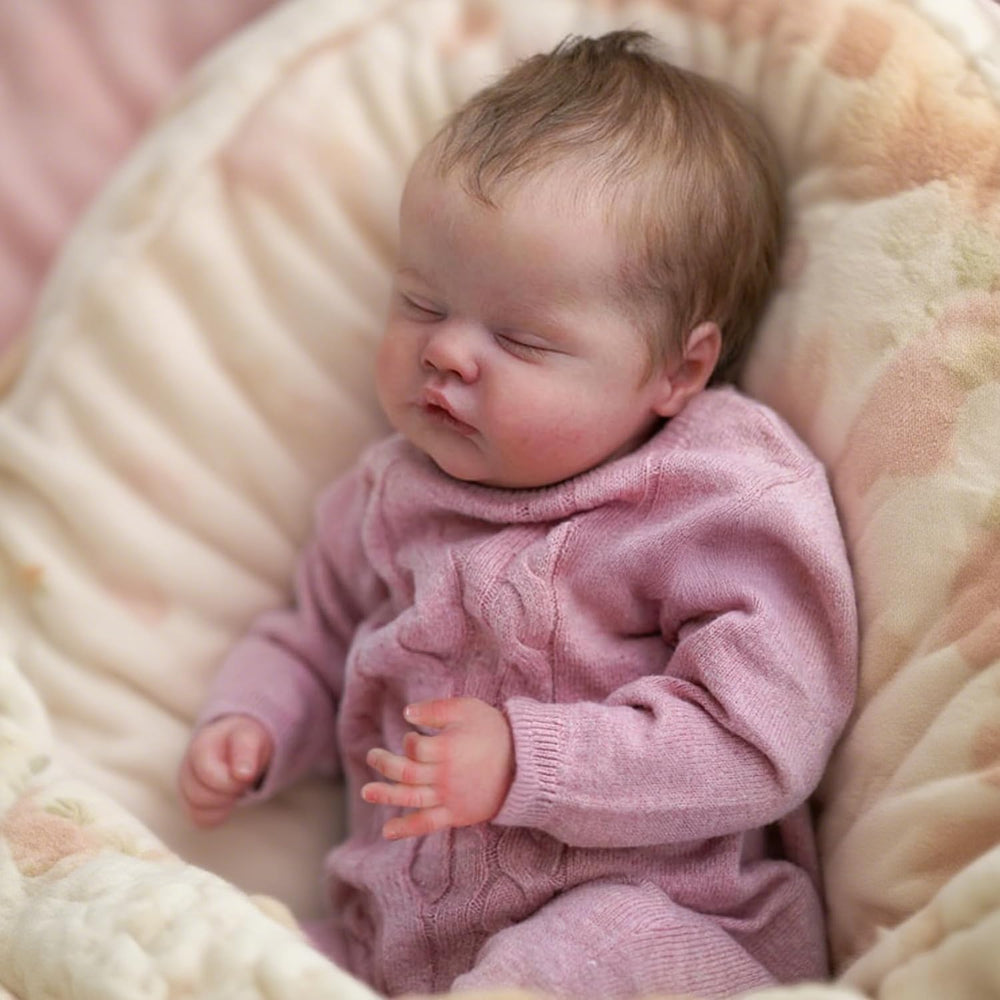 WOOROY Reborn doll with hand rooted hair enhances realism for nurturing scenarios