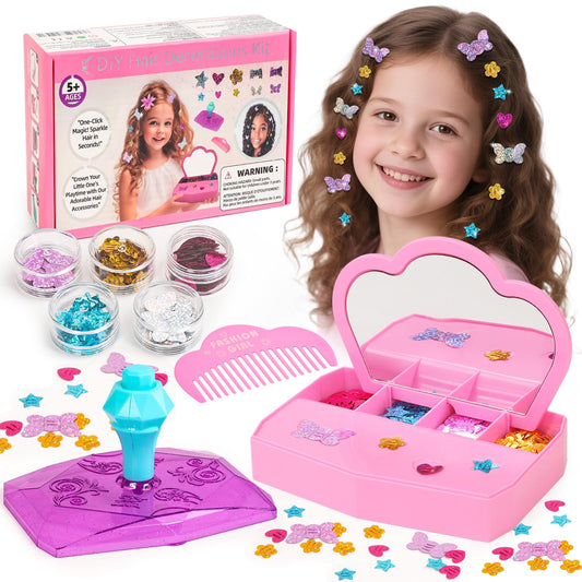 WooWee Hair Gem Stamper Kit packaging showcases colorful design for DIY styling.
