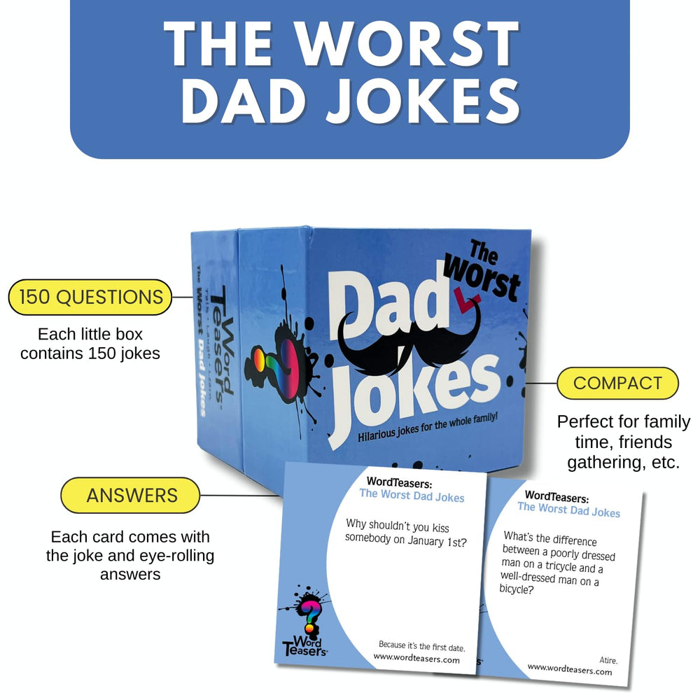 Family game night with Word Teasers dad jokes