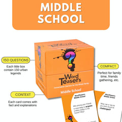 Word Teasers flash-card layout spread highlights 150 words for social learning.