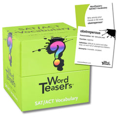 Word Teasers SAT vocabulary flash cards boost reading confidence and word knowledge.