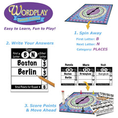 Wordplay category-letters: category-driven rounds spark creative answers.