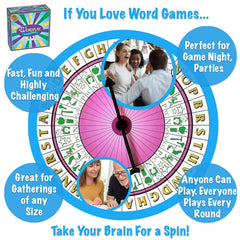 Wordplay round-board: players race to name clever words together.