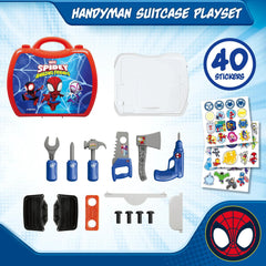 World Tech Toys Spidey toy drill held by a child for creative projects.