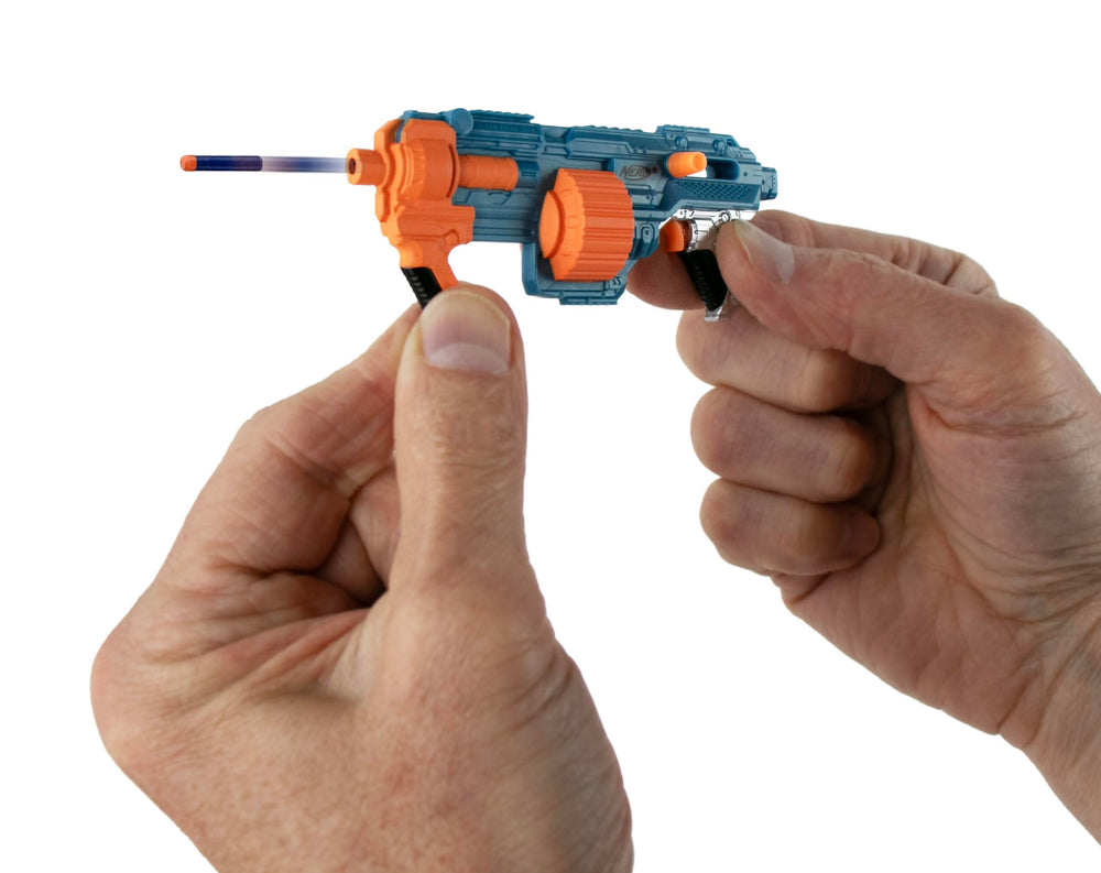 World's Smallest Nerf Elite 2.0 Shockwave blaster, travel-friendly fun and display-worthy.