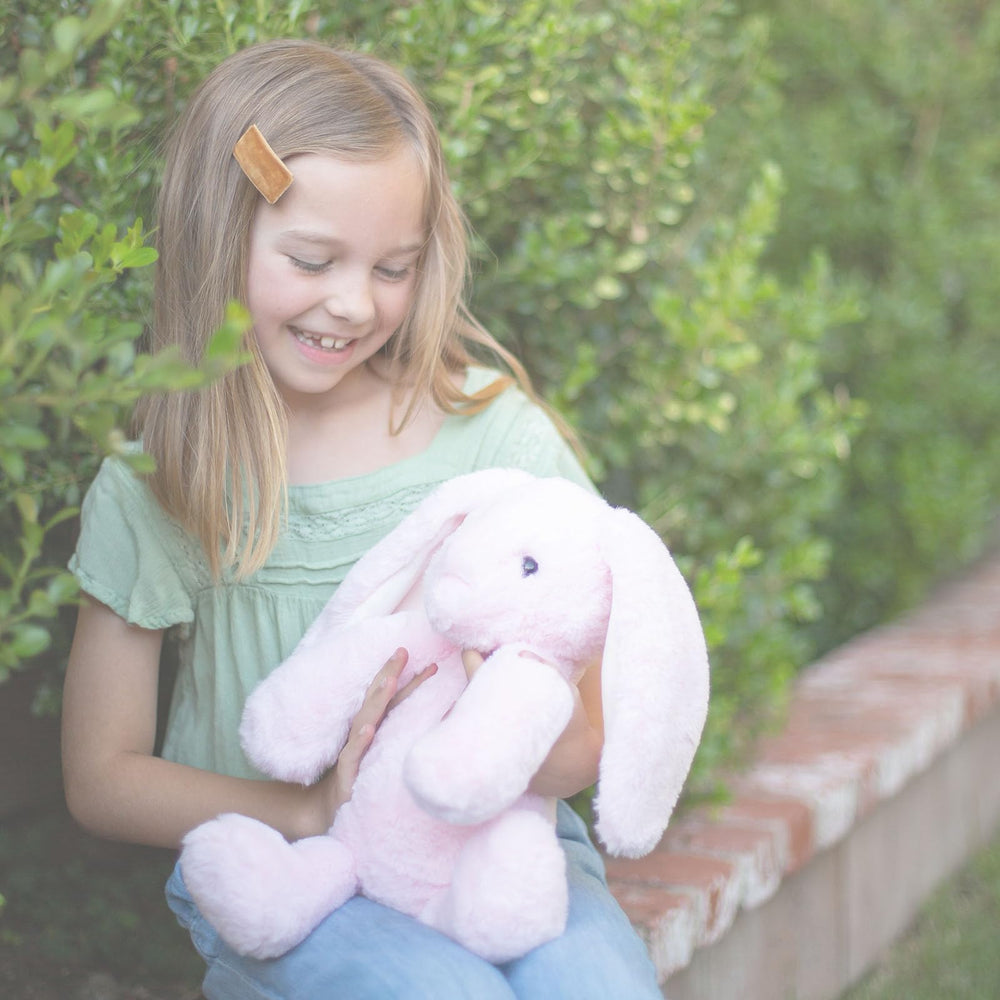 World’s Softest BriBri Bunny Rose close-up highlights ultra-soft fur for comforting hugs.