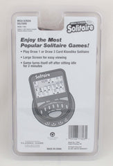 Worldwise Imports MegaScreen Solitaire handheld in-hand—easy, portable play on the go.