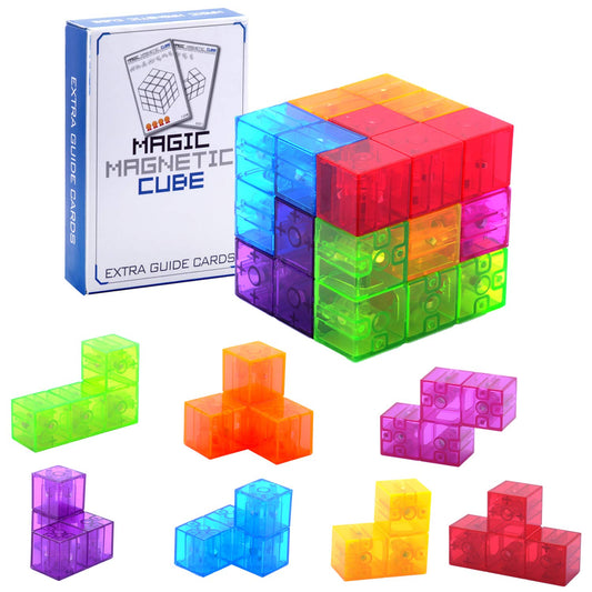 WorWoder Kids magnetic blocks blue cubes for creative play and spatial skills.