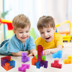 WorWoder blue blocks support spatial thinking via 3D building.