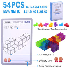 WorWoder Kids blue guide cards guiding 108 puzzles for varied challenges.