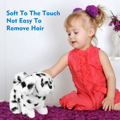 WorWoder plush teddy puppy dimensions show compact, easy handling.