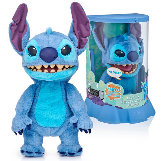 WOW! STUFF Disney Stitch Puppetronic in display case for collectors