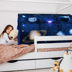 Wowangce Galaxy Twin Bed Tent assembled for sleepover fun