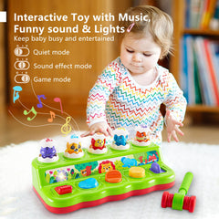 WOWOHAGE rubber hammer safe play with soft hammer supports gentle tapping and safer play.