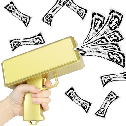 Wowok Money Gun spray gold delivers party-ready rain.