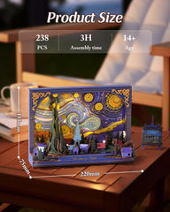 Wowood 3D wall art puzzle ready to display as an elegant centerpiece.