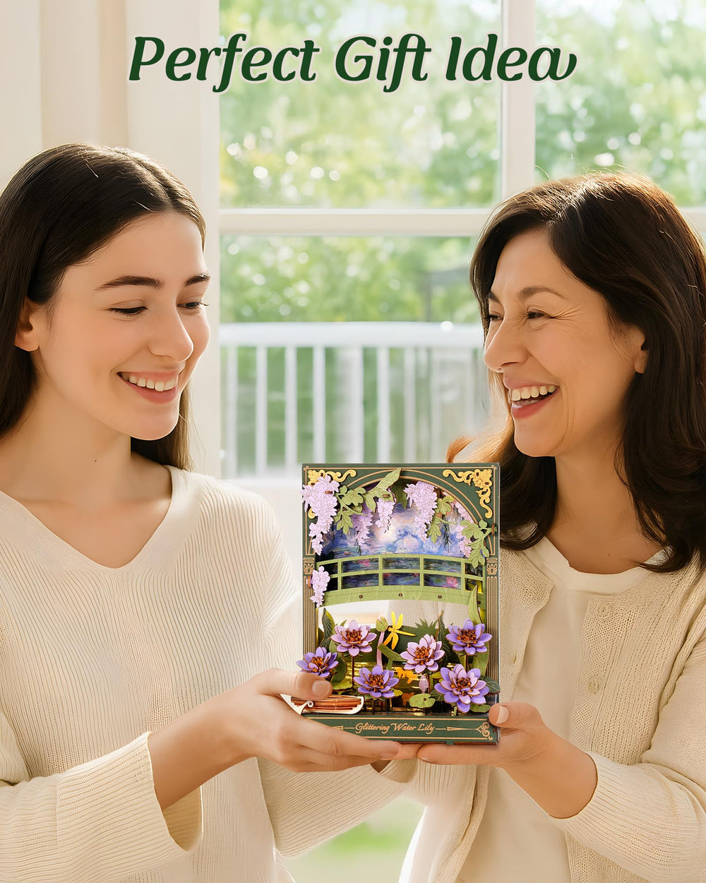 Wowood 3D Water Lily puzzle in basswood for lasting display.