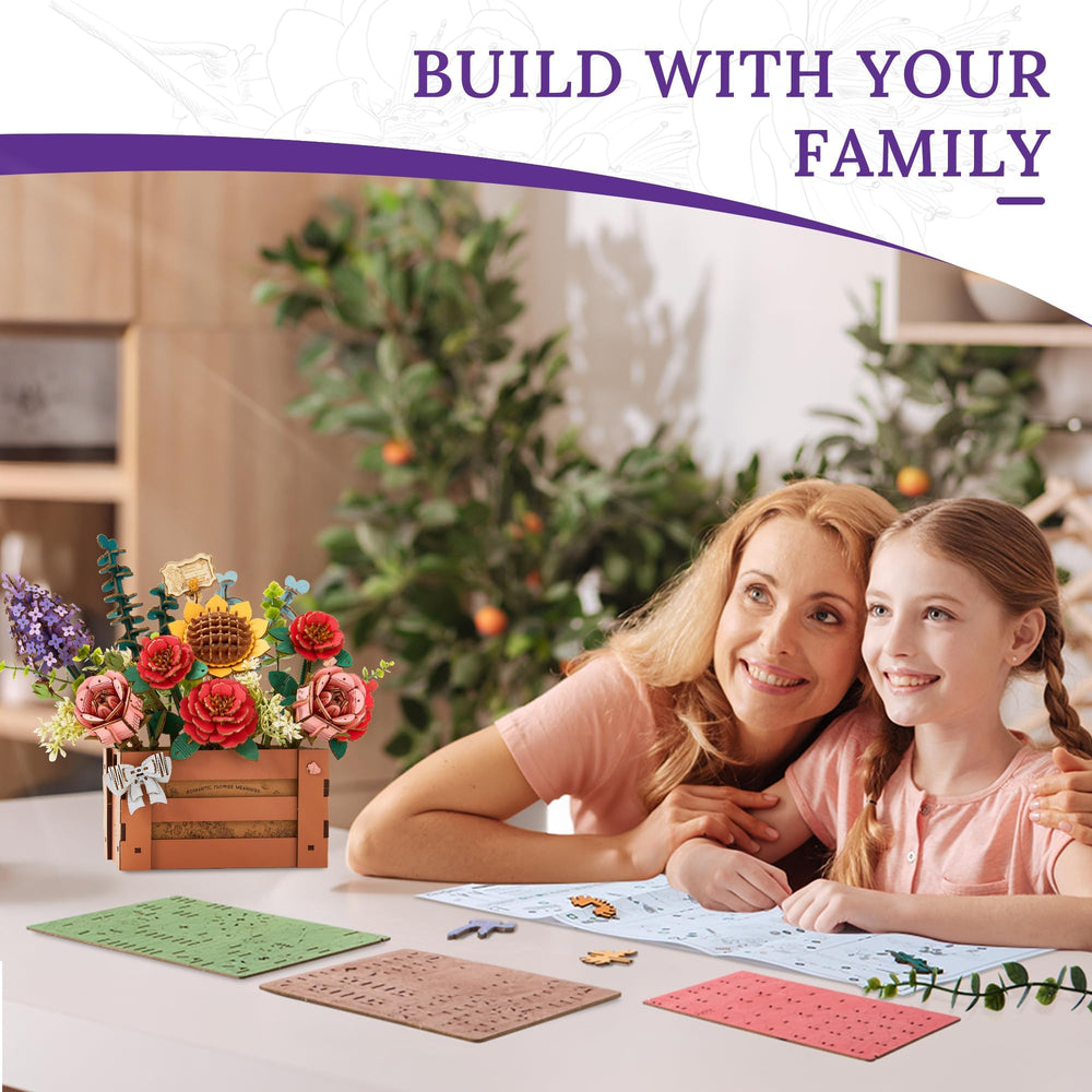 Wowood DIY flower pieces and instructions enabling a satisfying build.
