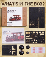 Wowood DIY Steam Train display set enables relaxing, hands-on craftsmanship at home.