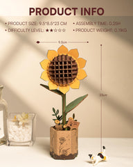 Wowood DIY wooden flowers model kit invites creative self-expression.