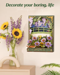 Wowood Glittering Water Lily puzzle highlights detailed petals and craft.