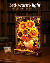 Wowood LED glow illuminates the room with warm amber light.