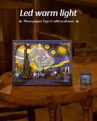 Wowood LED lighting adds ambient glow to any display setup.