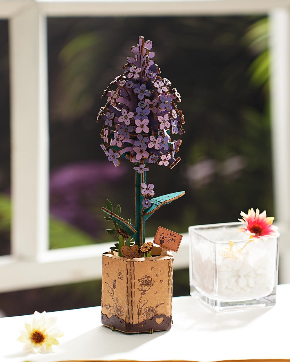 Wowood Lilac 3D flower kit suits housewarming and decorative gifting