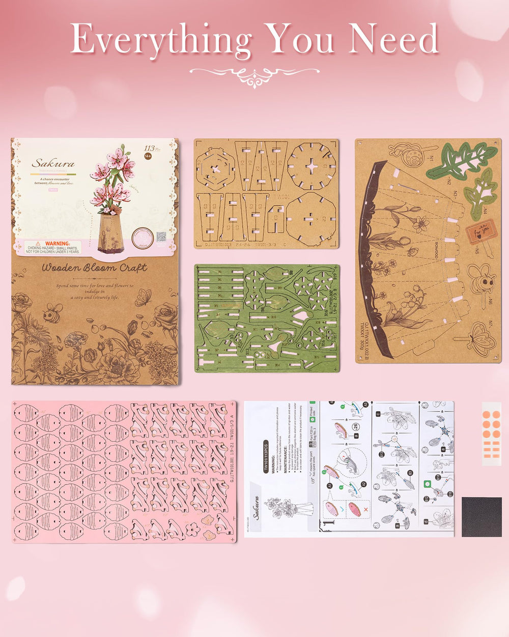Wowood Sakura desk decor demonstrates creative potential and imaginative play.