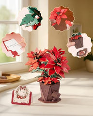 Wowood wooden poinsettia bloom for elegant home or office decor