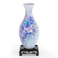Wowsome 3D puzzle vase side view highlights interlocking pieces and stability.