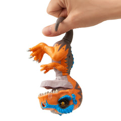 WowWee Untamed T-Rex Scratch orange reacting to touch