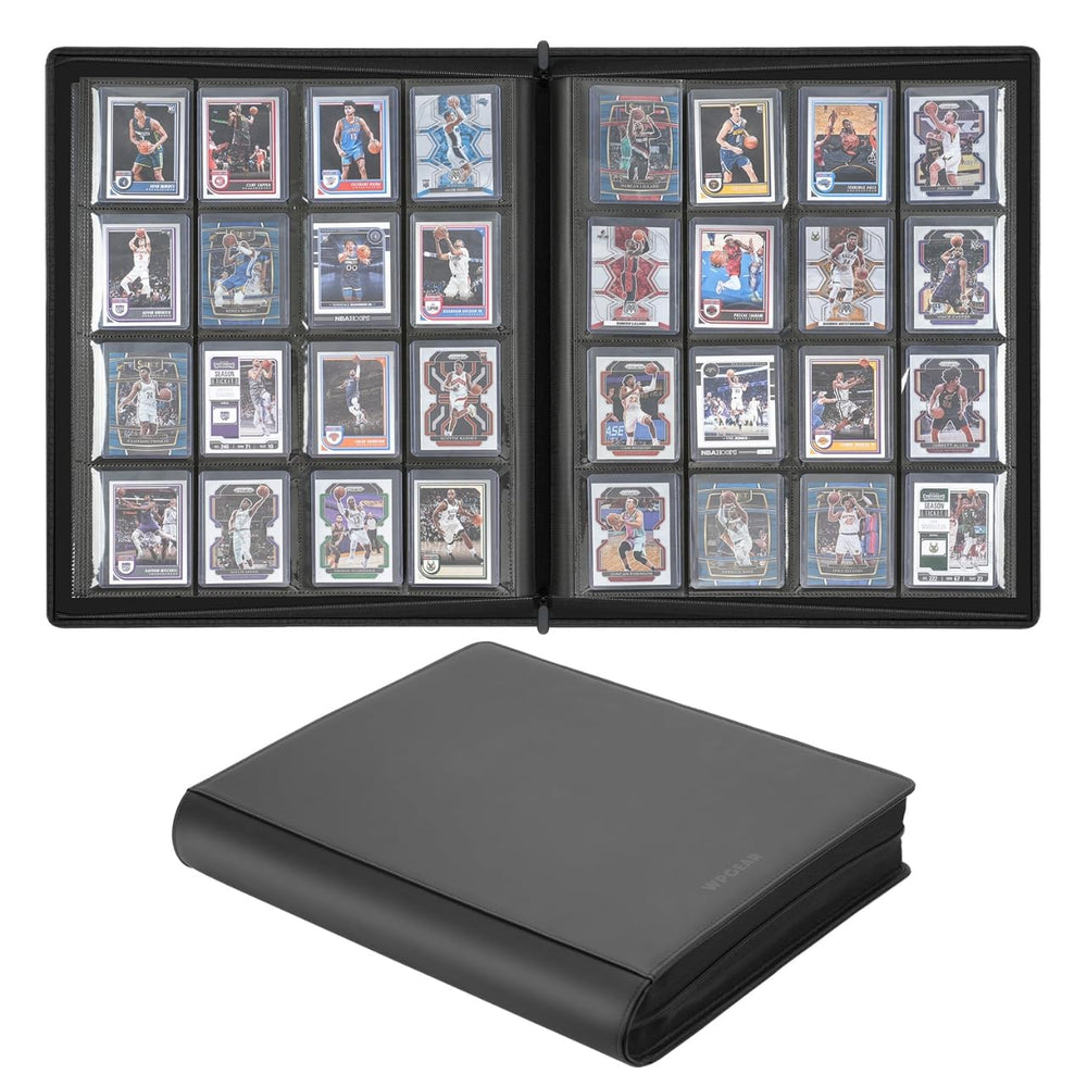WPGEAR 16-pocket binder front view with sturdy PU leather cover