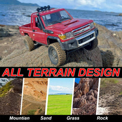 WPLDEWAN RC Rock Crawler engine hood open showing detailed interior