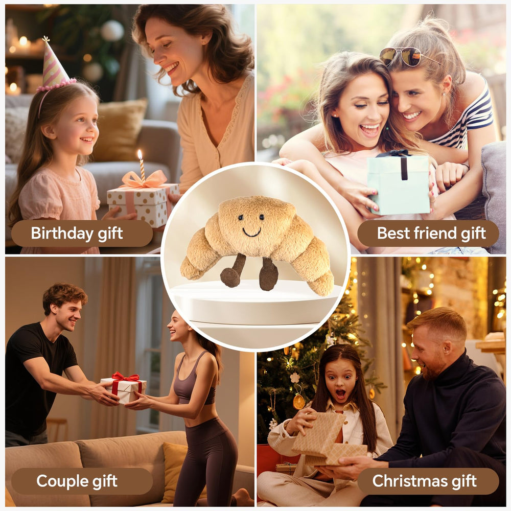 WqWqian Croissant Plush Toy bed decor, a cozy pillow for couches and beds.