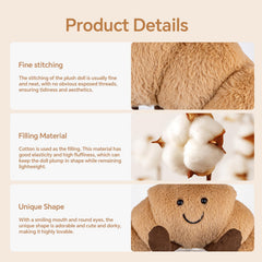 WqWqian Croissant Plush Toy gift idea, a whimsical present for food lovers and decor enthusiasts.