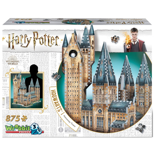 Wrebbit 3D Puzzle Hogwarts Astronomy Tower detail for display and immersive building.