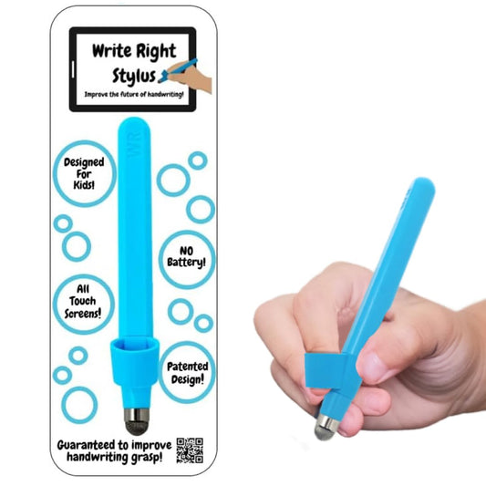 Write Right Stylus with ergonomic grip supports comfortable handwriting practice.