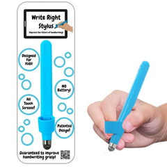 Write Right Stylus with ergonomic grip supports comfortable handwriting practice.