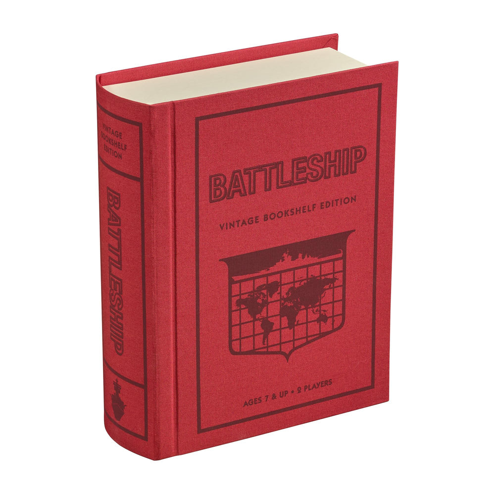 WS Game Company Battleship vintage book box with fabric wrap for display