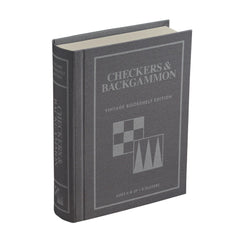 WS Game Company checkers-backgammon bookshelf edition board for stylish shelf storage.