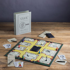 WS Game Company Clue Vintage Bookshelf Edition die-cast weapons for authentic mystery setups.